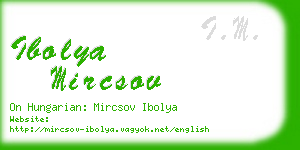 ibolya mircsov business card